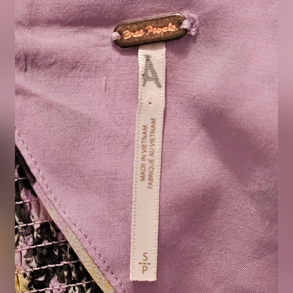 Free People Mabel lilac floral Printed Top sz S - Picture 9 of 10